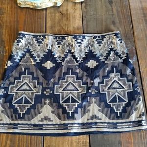 Sequin mini skirt